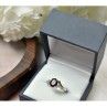 925 Sterling Silver Garnet & CZ Ring Size 6