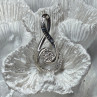 925 Sterling Silver White & Blue Topaz Pendant Length 1.1 Inch
