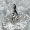 925 Sterling Silver White & Blue Topaz Pendant Length 1.1 Inch
