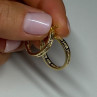 925 Sterling Silver Gold Plated CZ Earrings Length 21.5 Mm