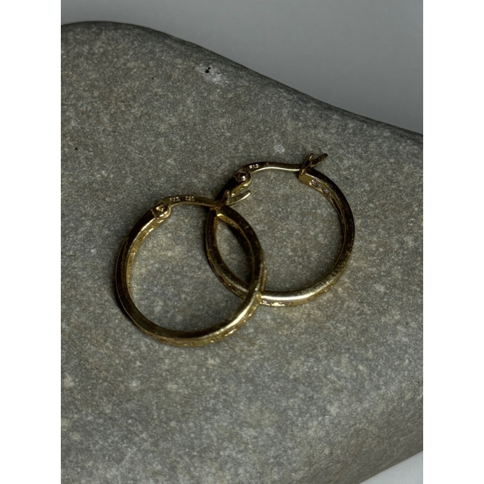 925 Sterling Silver Gold Plated CZ Earrings Length 21.5 Mm