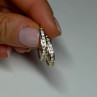 925 Sterling Silver Gold Plated CZ Earrings Length 21.5 Mm