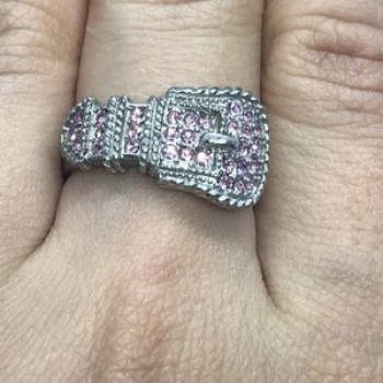 925 Sterling Silver Pink Quartz 