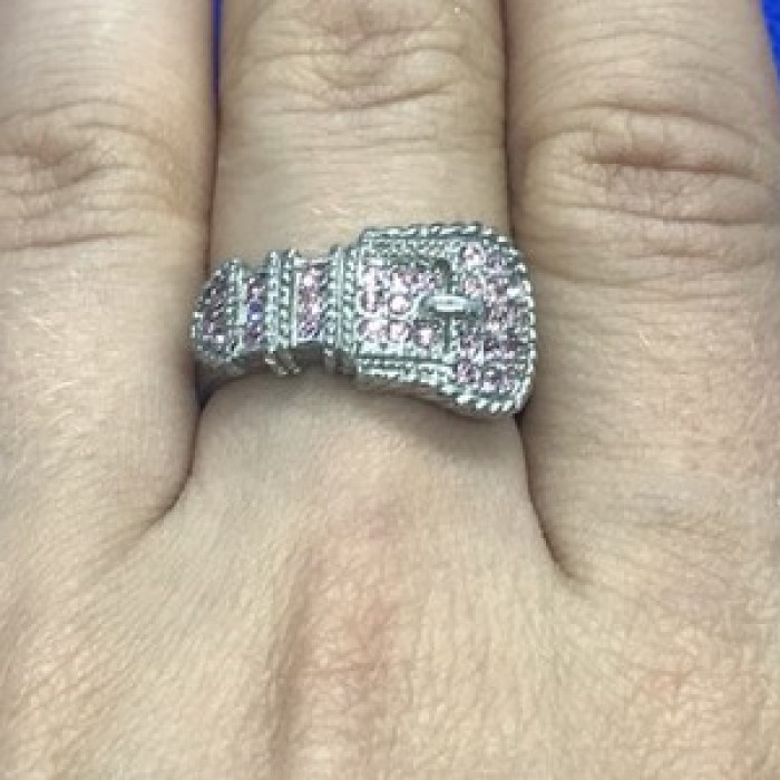 925 Sterling Silver Pink Quartz 
