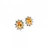 925 Sterling Silver Citrine & CZ 