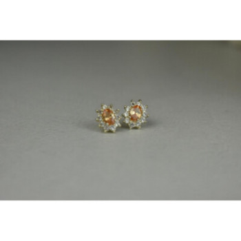 925 Sterling Silver Citrine & CZ 