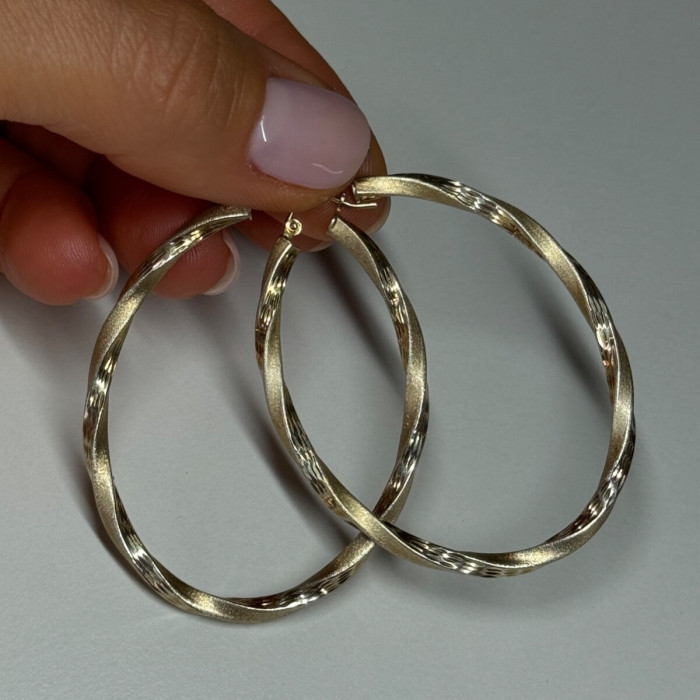 925 Sterling Silver Earrings Length 53.5 Mm