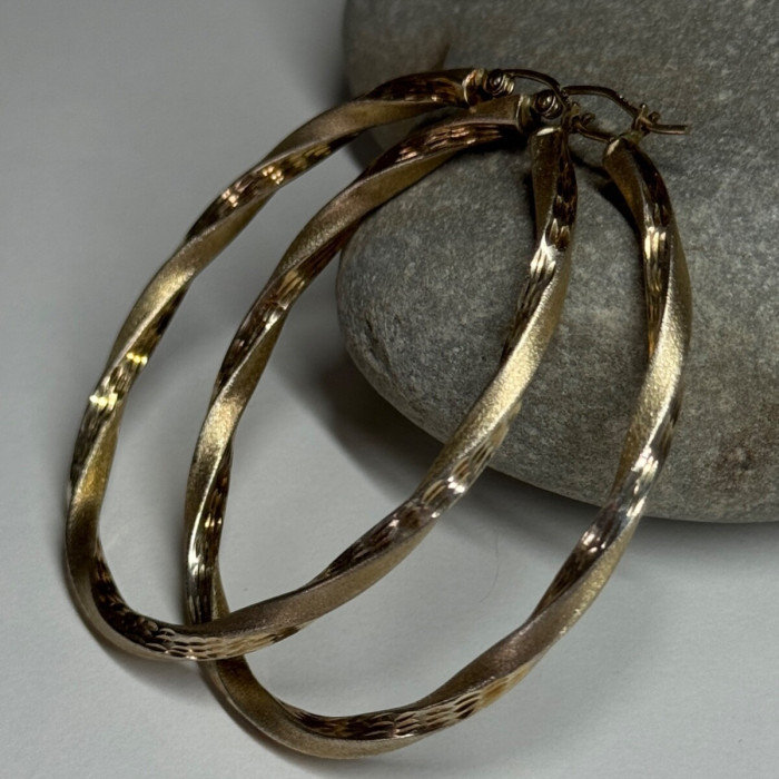 925 Sterling Silver Earrings Length 53.5 Mm