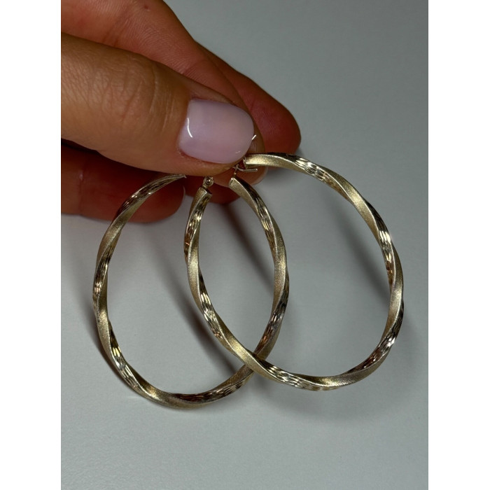 925 Sterling Silver Earrings Length 53.5 Mm