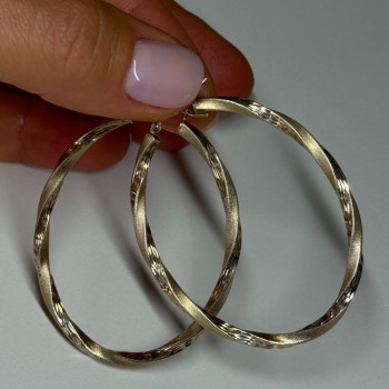 925 Sterling Silver Earrings Length 53.5 Mm