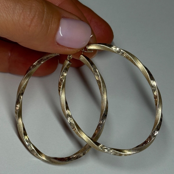 925 Sterling Silver Earrings Length 53.5 Mm