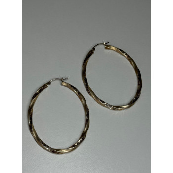 925 Sterling Silver Earrings Length 53.5 Mm