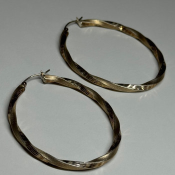 925 Sterling Silver Earrings Length 53.5 Mm