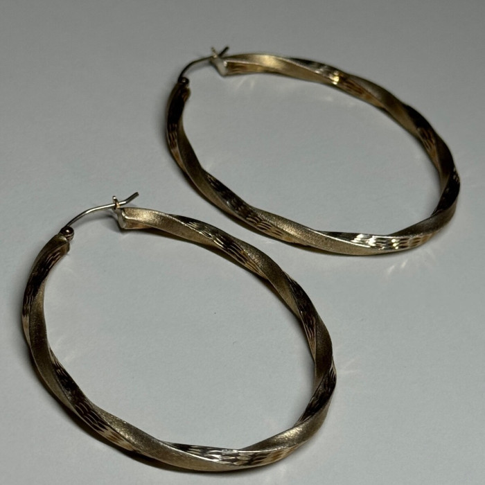 925 Sterling Silver Earrings Length 53.5 Mm