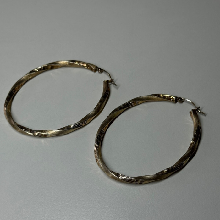 925 Sterling Silver Earrings Length 53.5 Mm