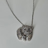 925 Sterling Silver Baby Bear CZ Necklace Length 18 Inch