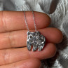 925 Sterling Silver Baby Bear CZ Necklace Length 18 Inch