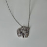 925 Sterling Silver Baby Bear CZ Necklace Length 18 Inch