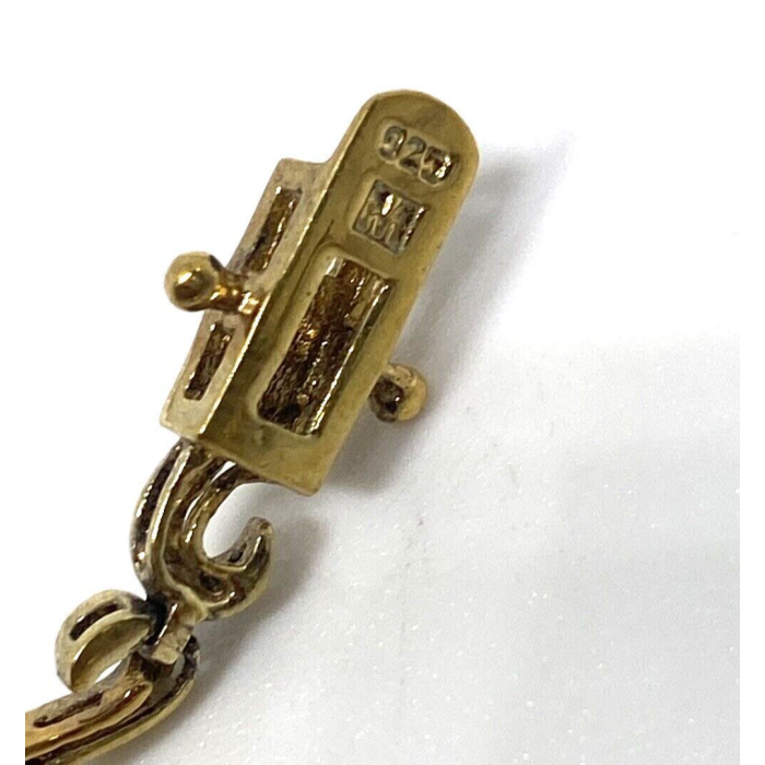 925 Sterling Silver Vermeil CZ Bracelet