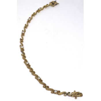 925 Sterling Silver Vermeil CZ Bracelet