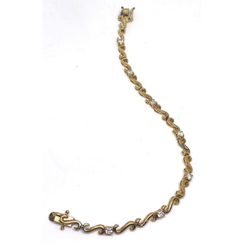 925 Sterling Silver Vermeil CZ Bracelet