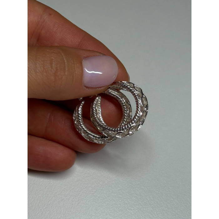 925 Sterling Silver Earrings Length 24 Mm