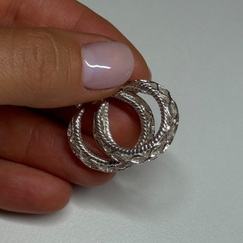 925 Sterling Silver Earrings Length 24 Mm