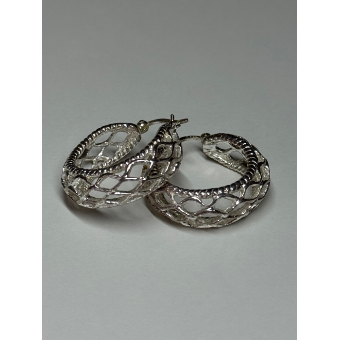 925 Sterling Silver Earrings Length 24 Mm