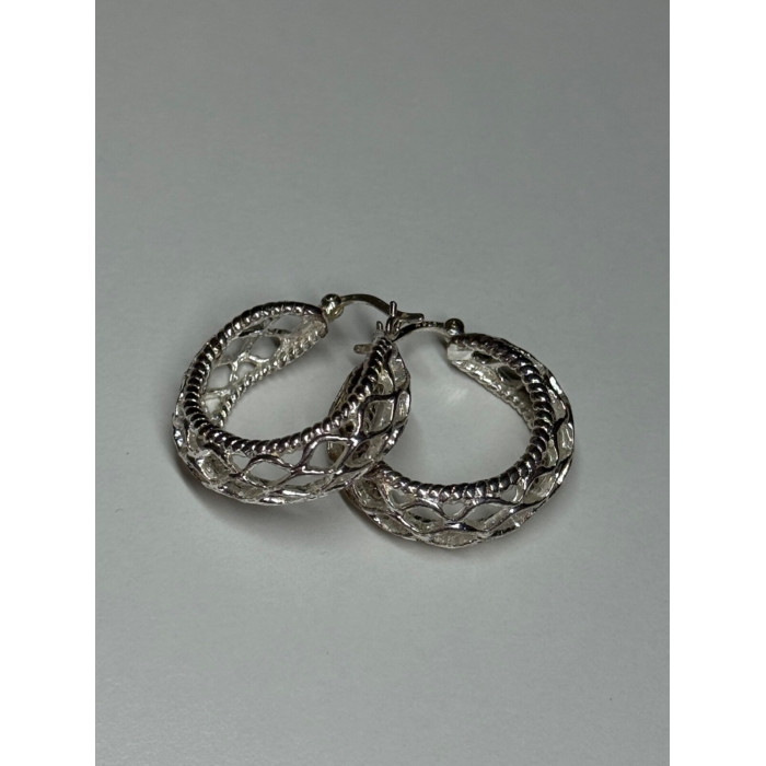 925 Sterling Silver Earrings Length 24 Mm