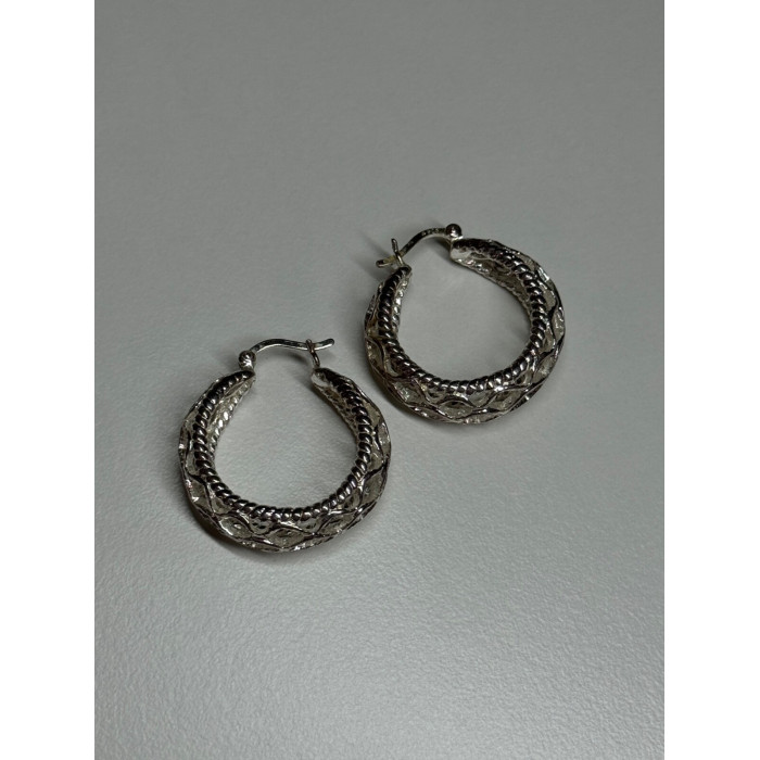 925 Sterling Silver Earrings Length 24 Mm