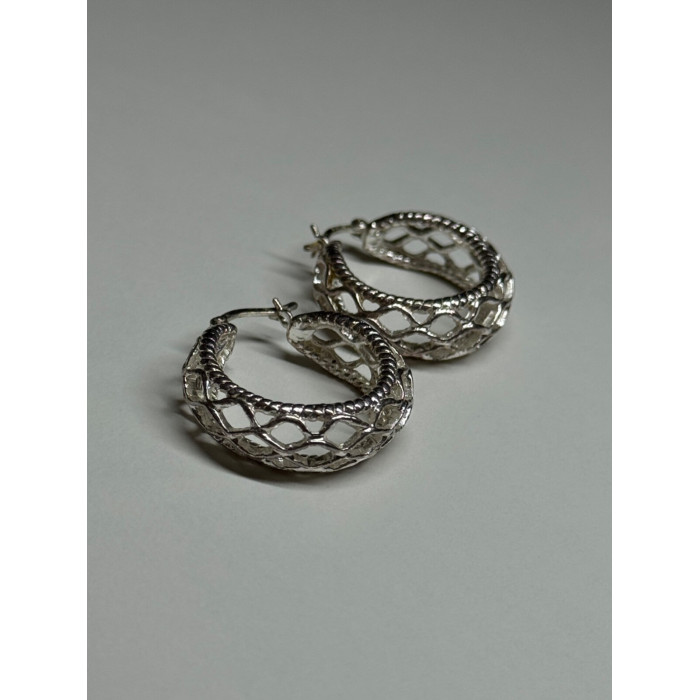 925 Sterling Silver Earrings Length 24 Mm