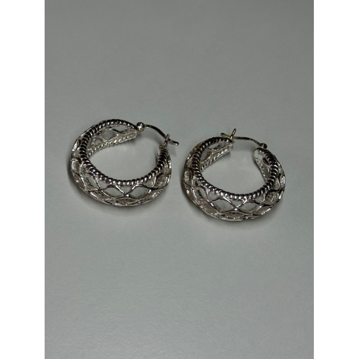 925 Sterling Silver Earrings Length 24 Mm