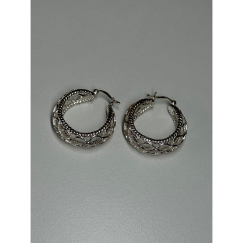 925 Sterling Silver Earrings Length 24 Mm