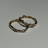 10K Yellow Gold Diamonds 0.3 Carat Earrings Length 18 mm