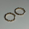 10K Yellow Gold Diamonds 0.3 Carat Earrings Length 18 mm