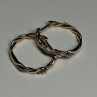 10K Yellow Gold Diamonds 0.3 Carat Earrings Length 18 mm
