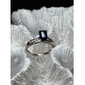 14K WHITE GOLD SAPPHIRE & DIAMONDS RING SIZE 5.5