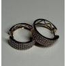 10K YELLOW GOLD  DIAMONDS 0.9 CARAT EARRINGS LENGTH 18 mm