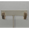 10K YELLOW GOLD  DIAMONDS 0.9 CARAT EARRINGS LENGTH 18 mm