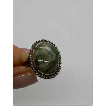925 Sterling Silver Agate Ring Size 7
