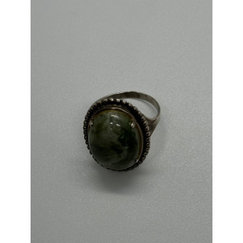 925 Sterling Silver Agate Ring Size 7