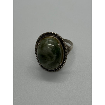 925 Sterling Silver Agate Ring Size 7