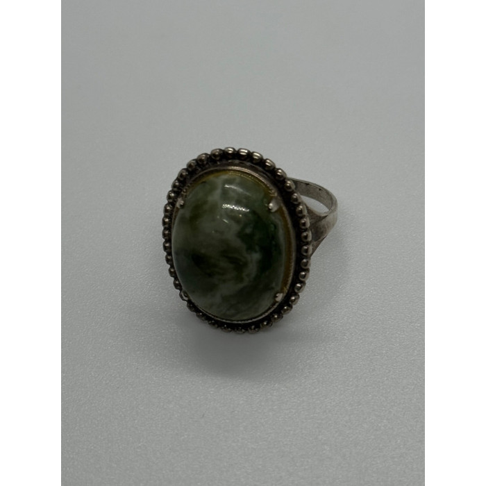 925 Sterling Silver Agate Ring Size 7