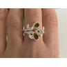 925 Sterling Silver Gold Plated Garnet & Alexandrite Ring Size 8.5