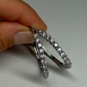 10K White Gold Diamonds 0.9 Carat Earrings Length 34 mm