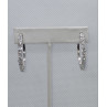 10K WHITE GOLD  DIAMONDS 0.9 CARAT EARRINGS LENGTH 34 mm