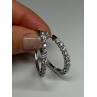 10K WHITE GOLD  DIAMONDS 0.9 CARAT EARRINGS LENGTH 34 mm