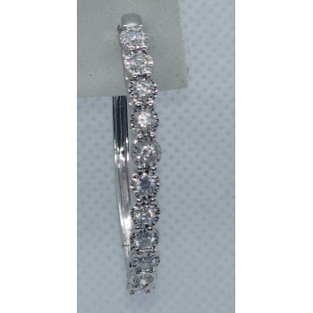 10K WHITE GOLD  DIAMONDS 0.9 CARAT EARRINGS LENGTH 34 mm