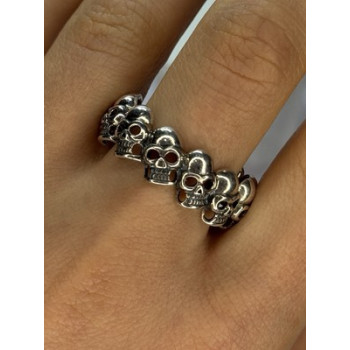 925 STERLING SILVER SKULL CUSTOM RING SIZE 14