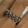925 Sterling Silver Skull Custom Ring Size 14